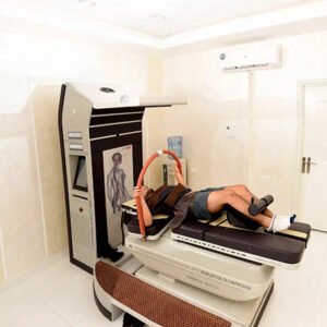 Physical Therapy with Spinal Traction Device