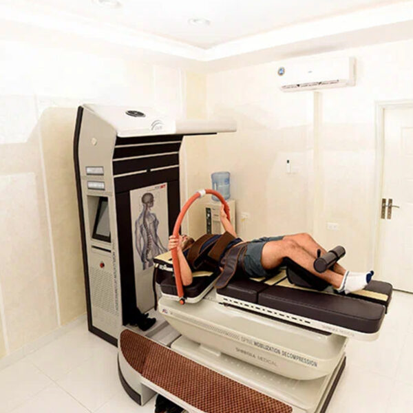 Physical Therapy with Spinal Traction Device